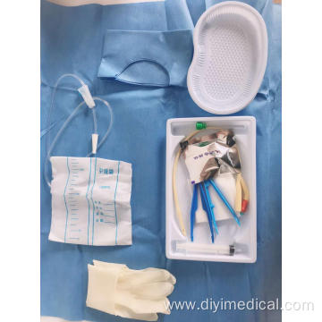 medical drainage urine bag with push valve